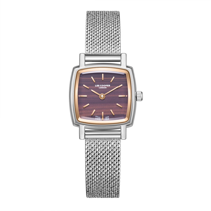 Lee Cooper ساعة نسائية بشبكة 2H LC08280.540 - 23x29.5 مم - Image 1